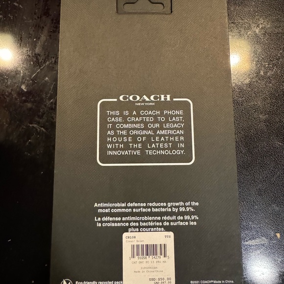 Coach iPhone 13 Pro Max case. MagSafe. Cats chasing yard. - Picture 2 of 3